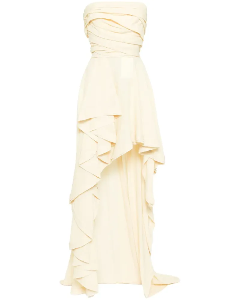 Saiid Kobeisy Asymmetrisches Leinenkleid - Gelb Gelb
