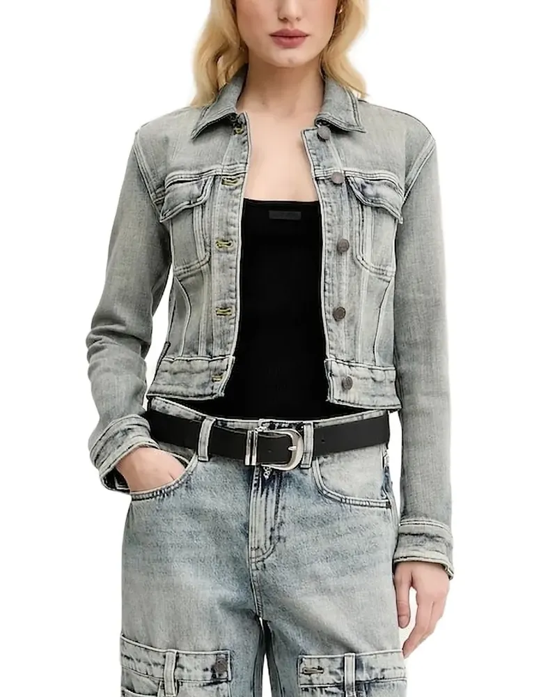 Miss Sixty Jeansjacke mit Logo-Patch - Blau Blau