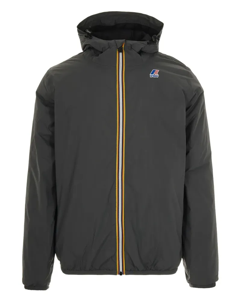 K-Way Jacke mit Logo-Print - Schwarz Schwarz
