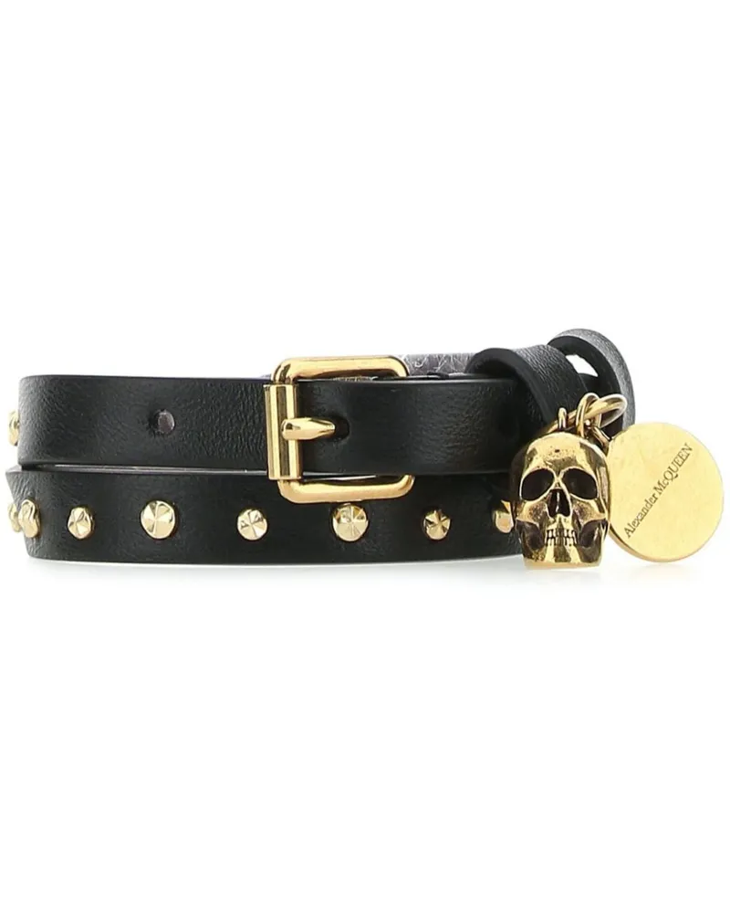 Alexander McQueen Armband mit Nieten - Schwarz Schwarz