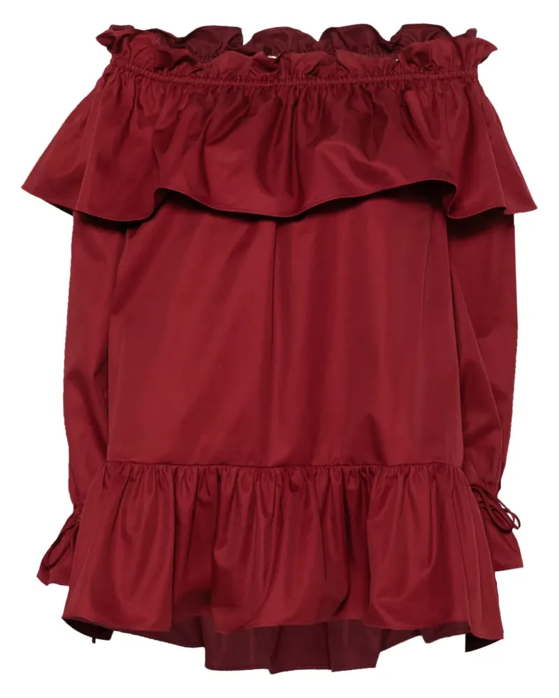 Saint Laurent Gerüschtes Kleid - Rot Rot