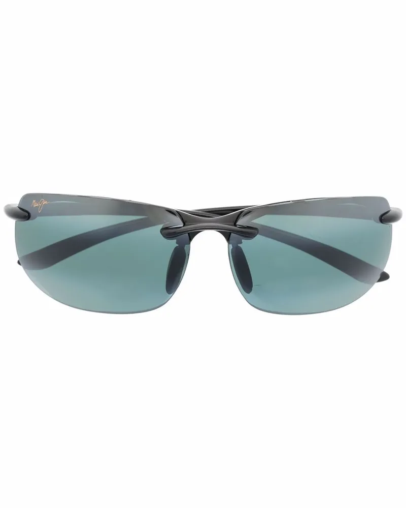 Maui Jim Sonnenbrille mit eckigem Gestell Grau