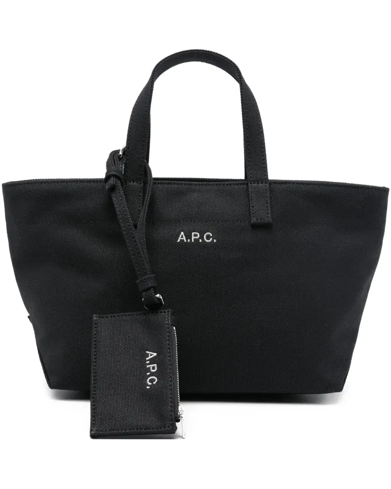 A.P.C. small Le Drummer Toile tote bag - Schwarz Schwarz