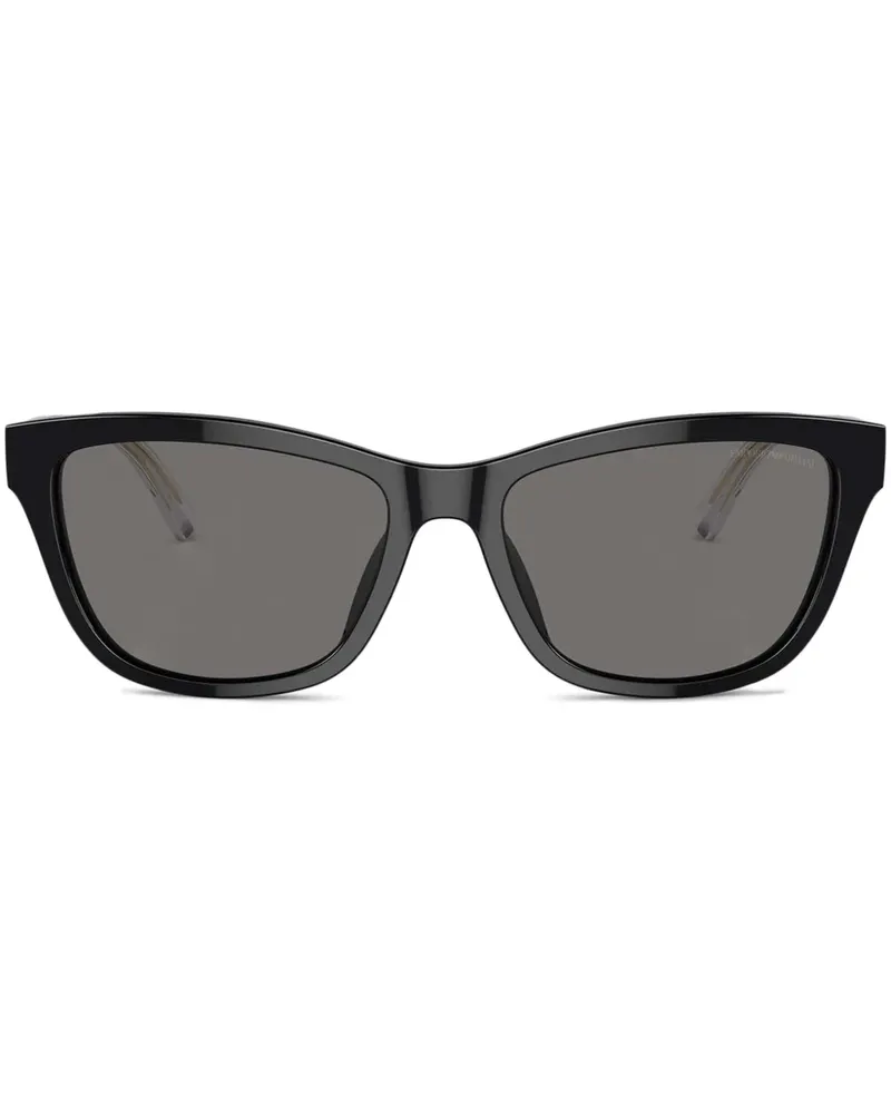Emporio Armani Sonnenbrille mit geometrischem Gestell - Schwarz Schwarz