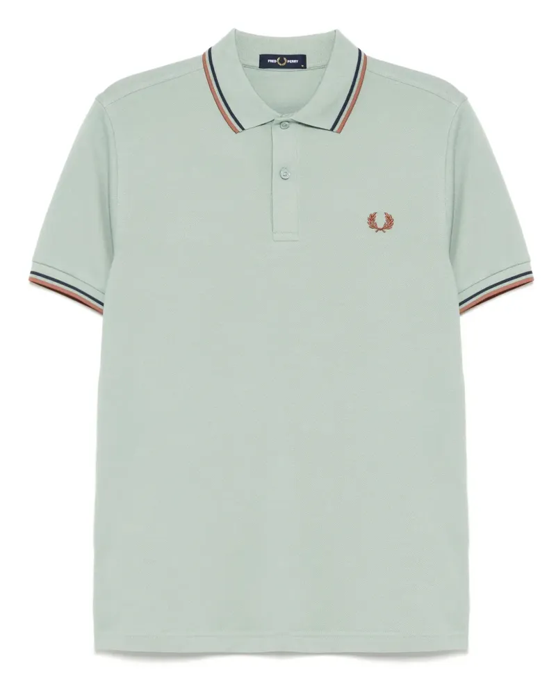 Fred Perry Poloshirt mit Streifendetails - Grün Grün