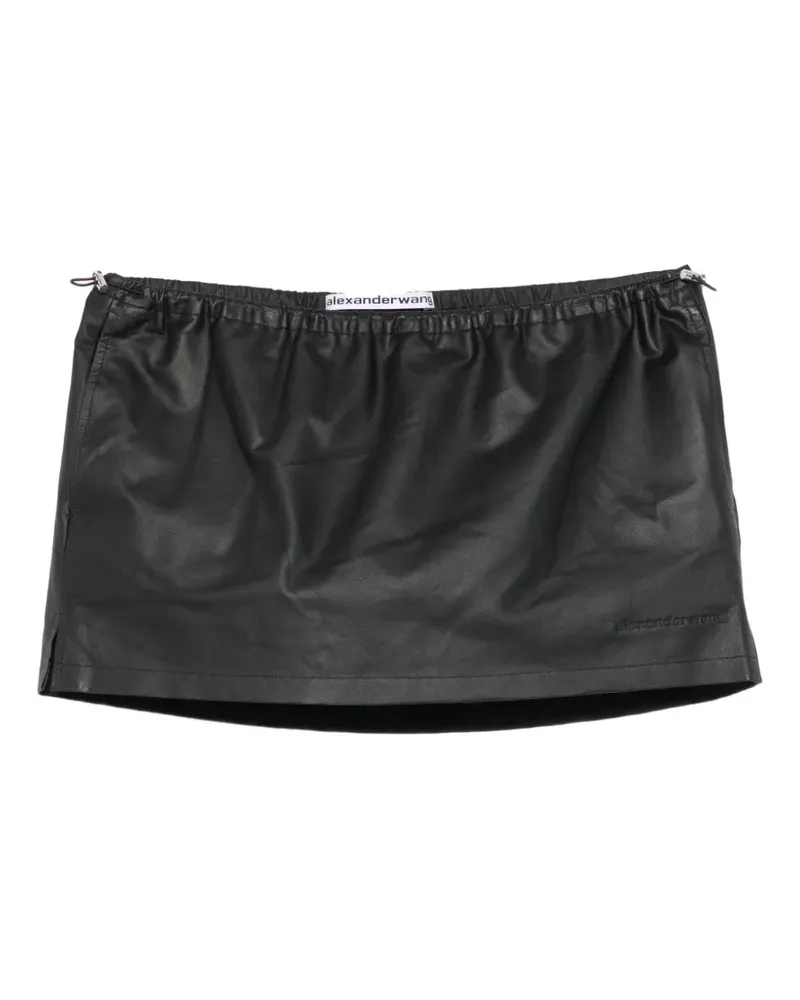 Alexander Wang leather mini skort - Schwarz Schwarz