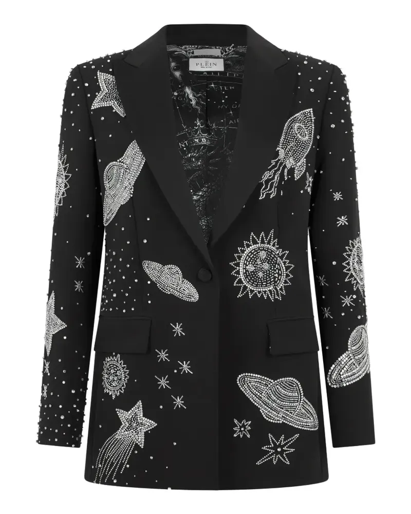 Philipp Plein Sakko mit Kristallen - Schwarz Schwarz