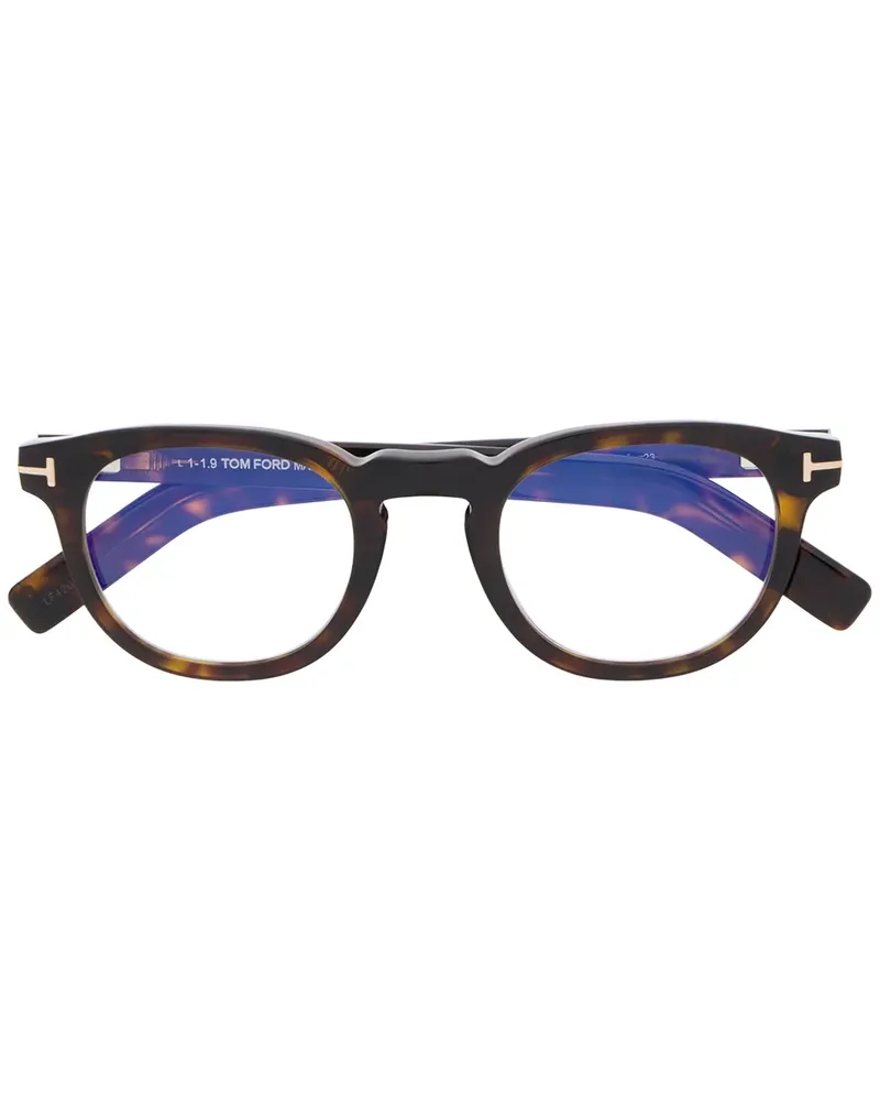 Tom Ford Brille mit rundem Gestell - Braun Braun