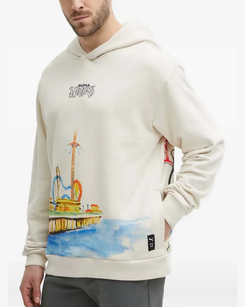 Puma Hoodie mit grafischem Print - Nude Nude
