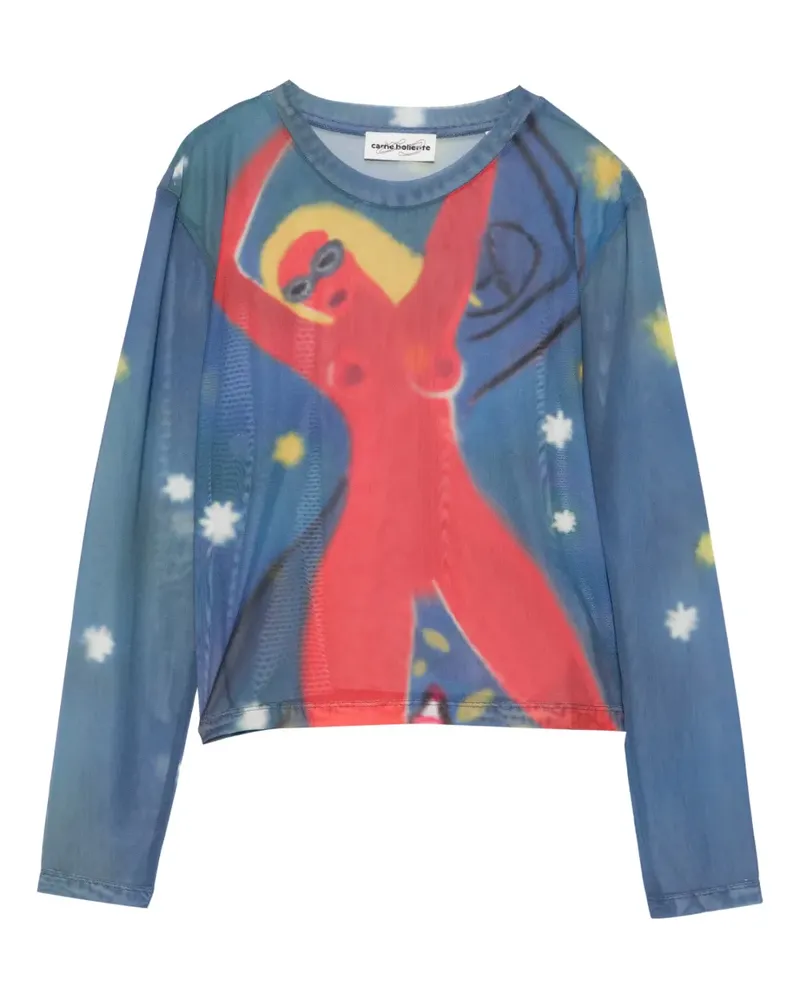 Carne Bollente They Call Her Carmen print T-shirt - Blau Blau