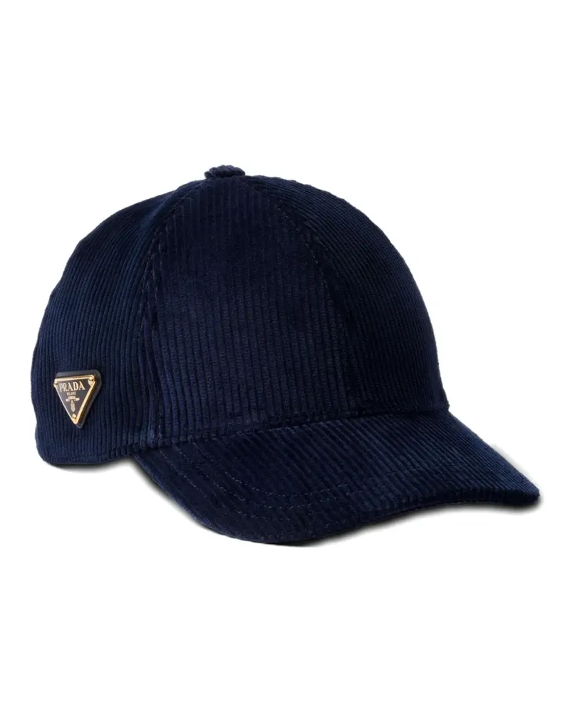 Prada Baseballkappe aus Cord - Blau Blau