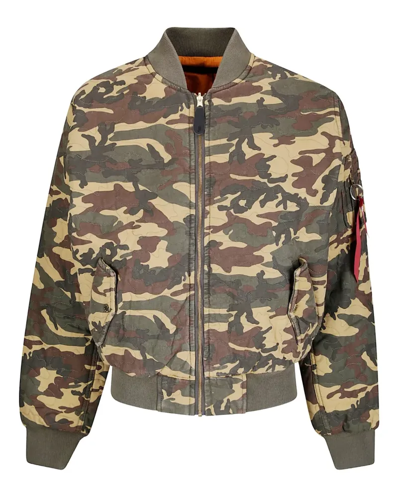 Alpha Industries MA-1 Camouflage-Jacke - Grün Grün