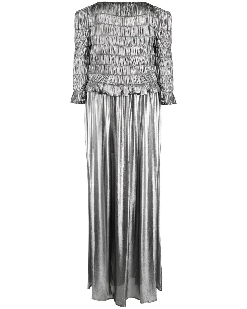 BATSHEVA Schulterfreies Maxikleid - Silber Silber