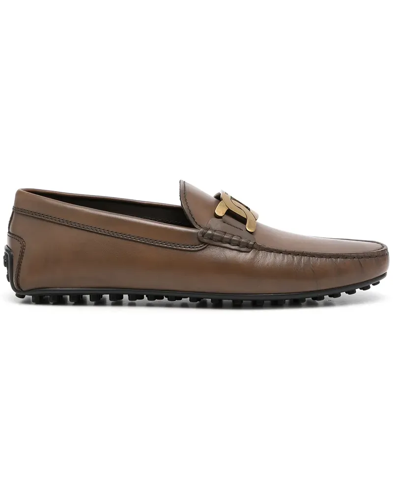 TOD'S Loafer mit Kettendetail - Braun Braun