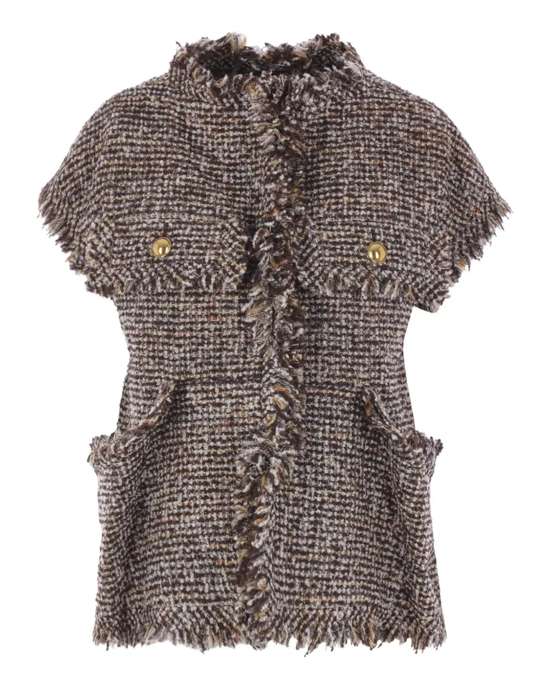Sacai Tweed-Jacke - Braun Braun