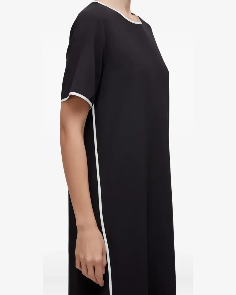 Osklen Midikleid mit Bias-Bund - Schwarz Schwarz