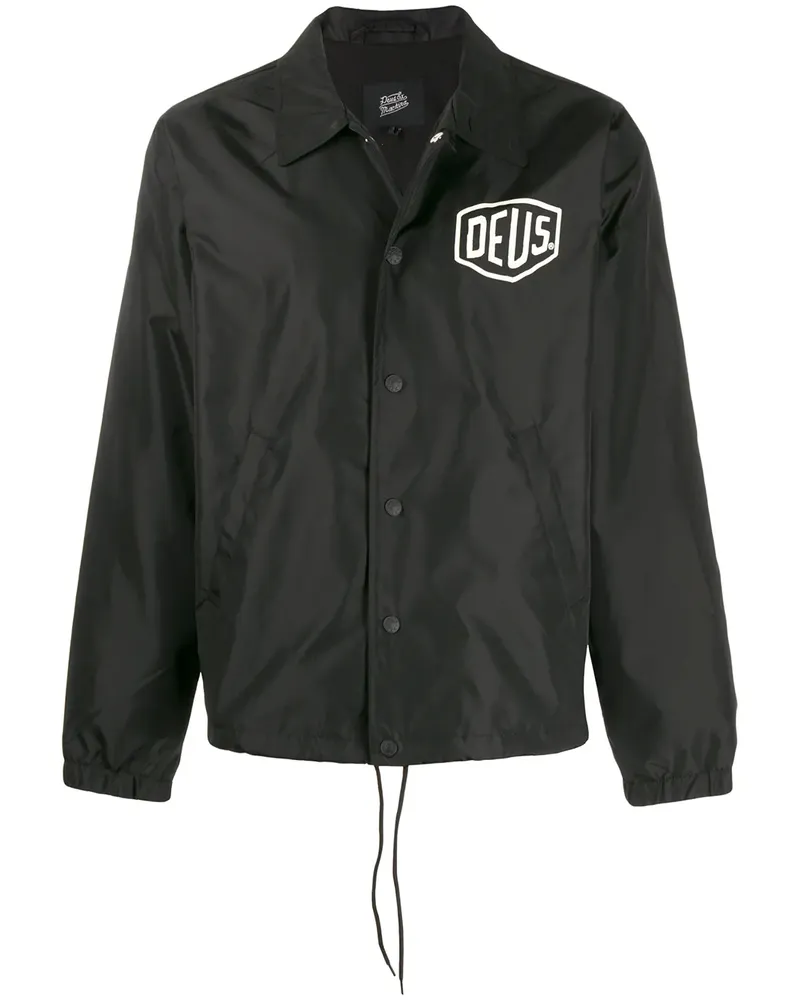 Deus Ex Machina Hemdjacke mit Logo-Print - Schwarz Schwarz