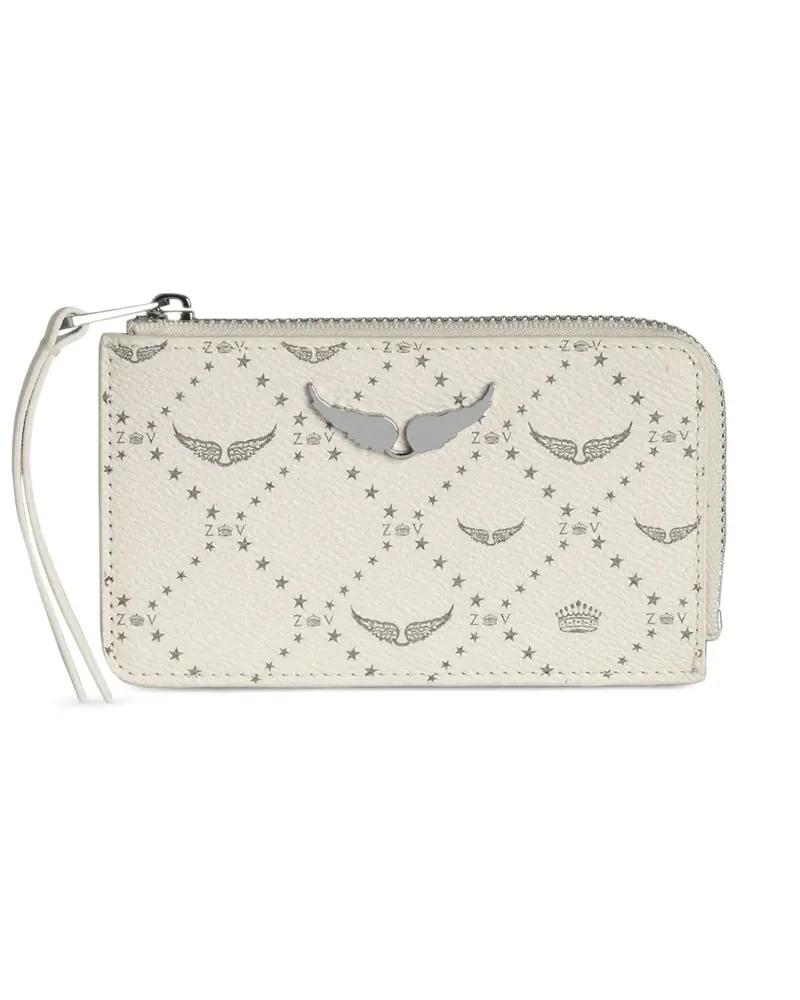 Zadig & Voltaire Kartenetui mit Monogramm - Weiß Weiß
