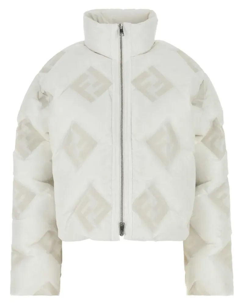 Fendi Daunenjacke mit Monogramm - Nude Nude