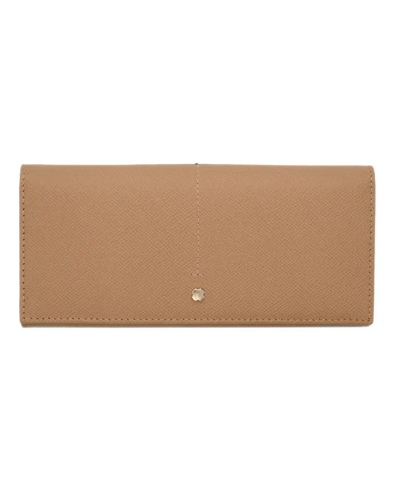 Lottusse Portemonnaie aus Leder mit gekörntem Effekt - Nude Nude