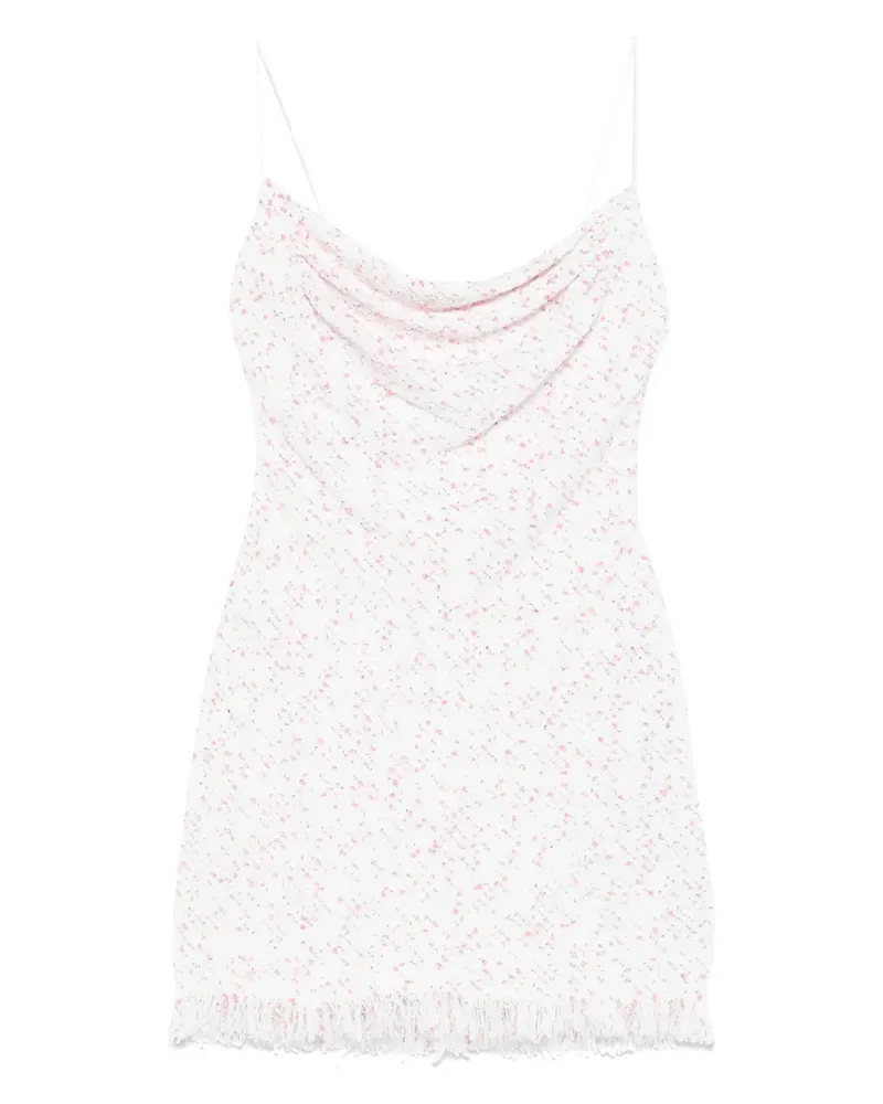 Balmain Kleid mit Fransen - Weiß Weiß