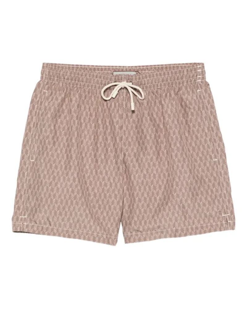 Canali patterned drawstring swim shorts - Braun Braun
