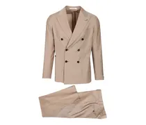 Doppelreihiger Montecarlo Anzug - Nude