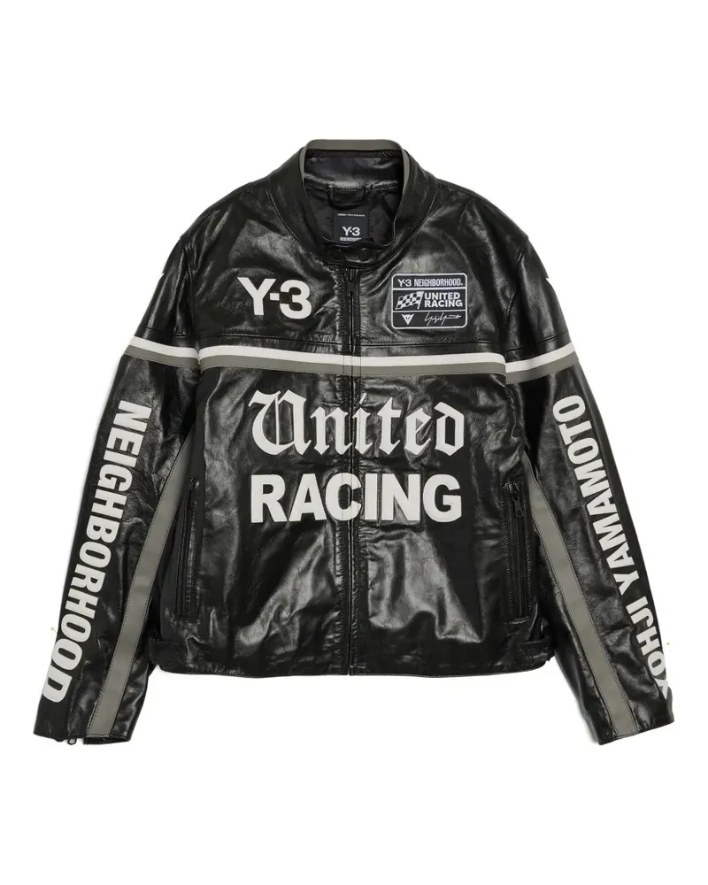 Y-3 x NBHD Lederjacke - Schwarz Schwarz