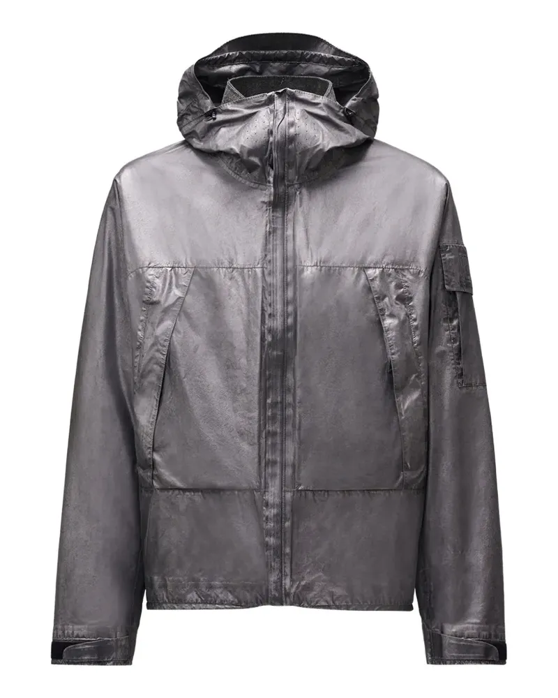 C.P. Company Kapuzenjacke im Metallic-Look - Grau Grau