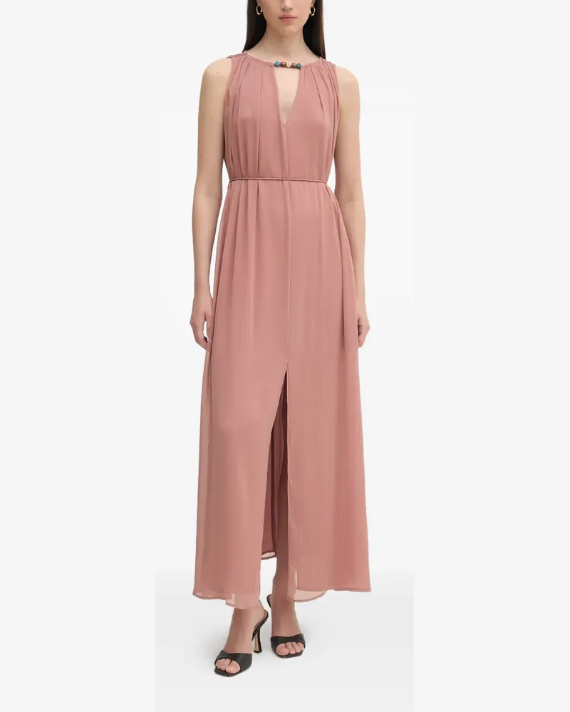 Patrizia Pepe bead-embellished pleated dress - Rosa Rosa