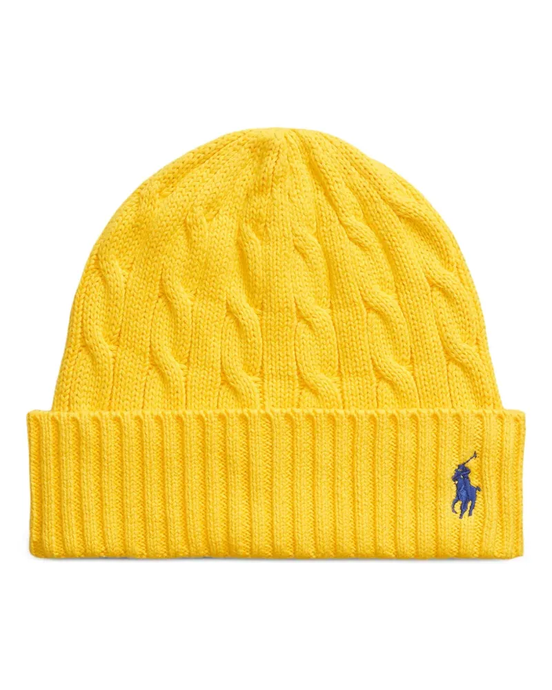 Ralph Lauren cable-knit ribbed beanie - Gelb Gelb