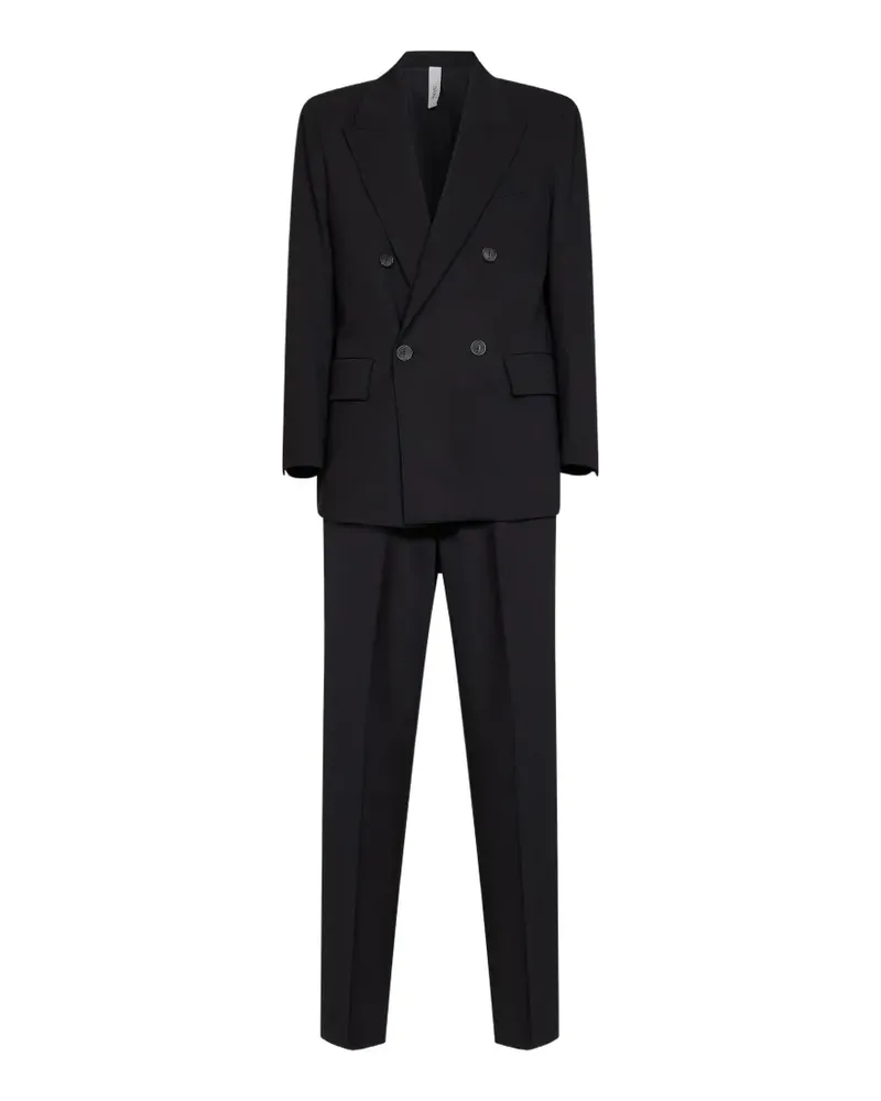 Hevò peak-lapel double-breasted suit - Schwarz Schwarz