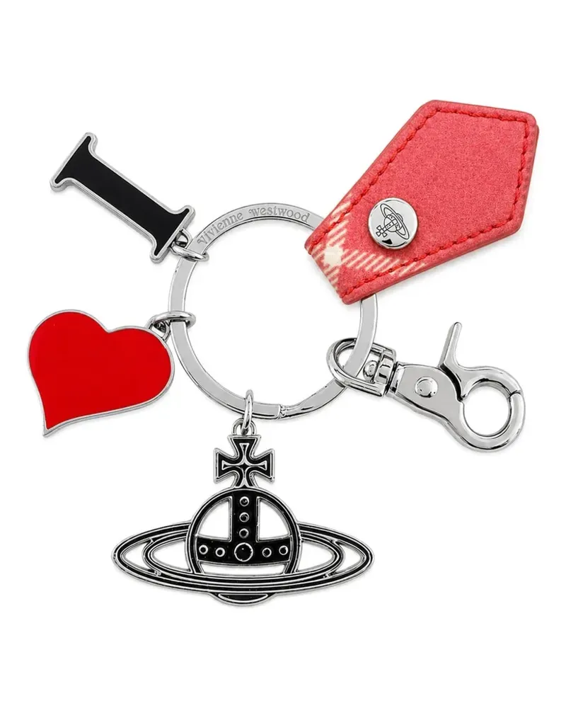 Vivienne Westwood I Love Orb keyring - Silber Silber