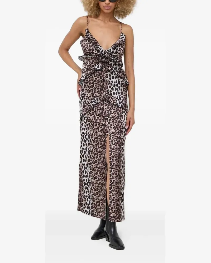 Notes du Nord Kleid mit Leoparden-Print - Braun Braun