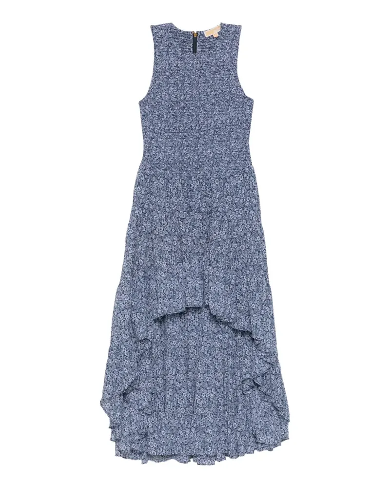 Michael Kors Gesmoktes Kleid mit Blumen-Print - Blau Blau