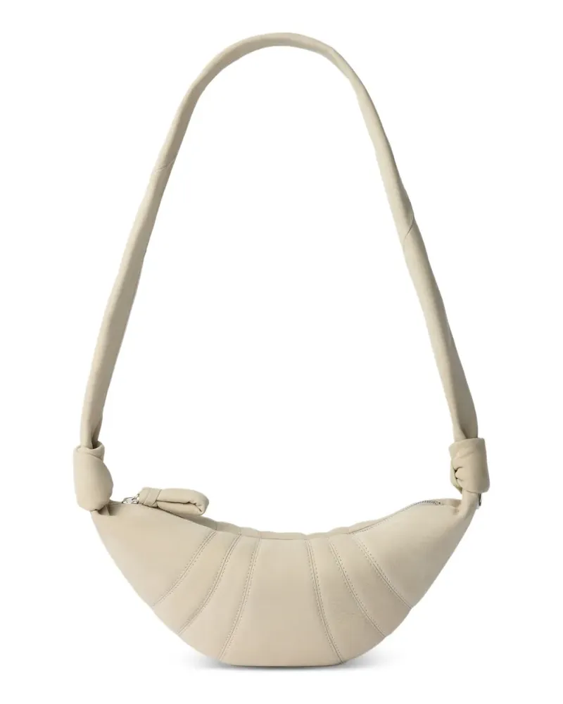 Christophe Lemaire small Croissant panelled leather shoulder bag - Nude Nude