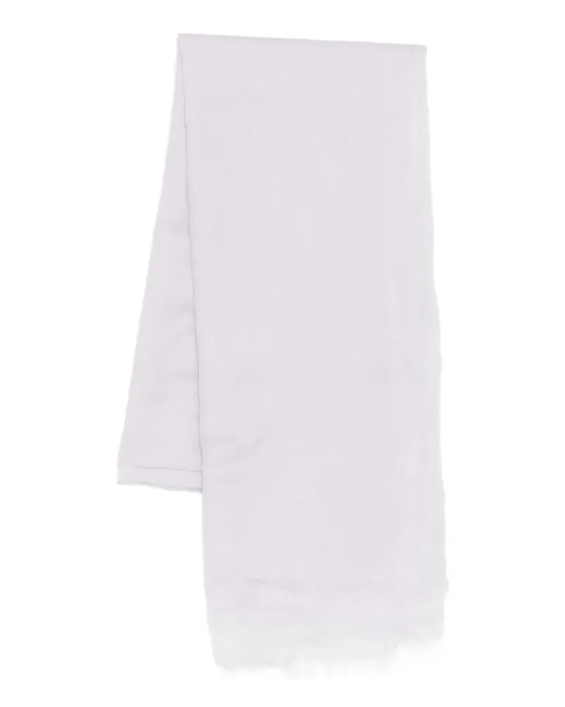 N.Peal Pashmina Schal mit Fransen - Violett Violett