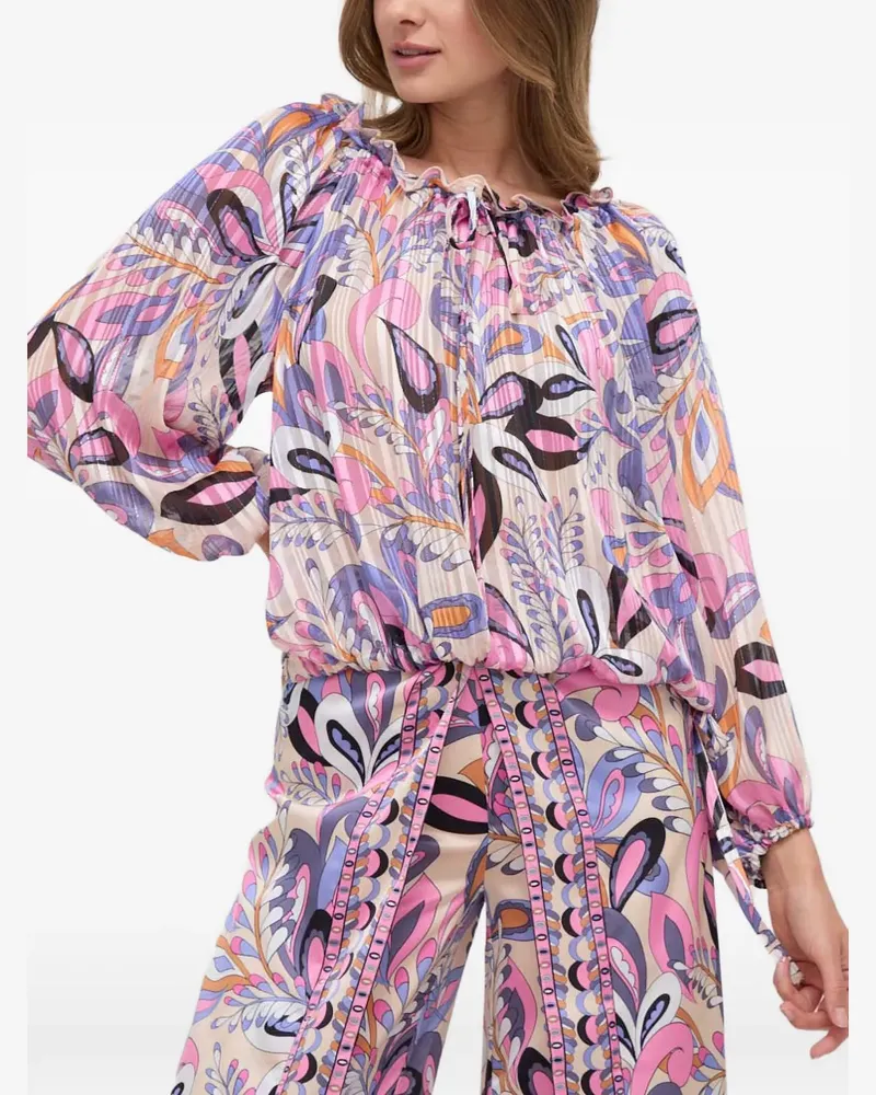 MARCIANO Los Angeles ruffled floral-print blouse - Rosa Rosa