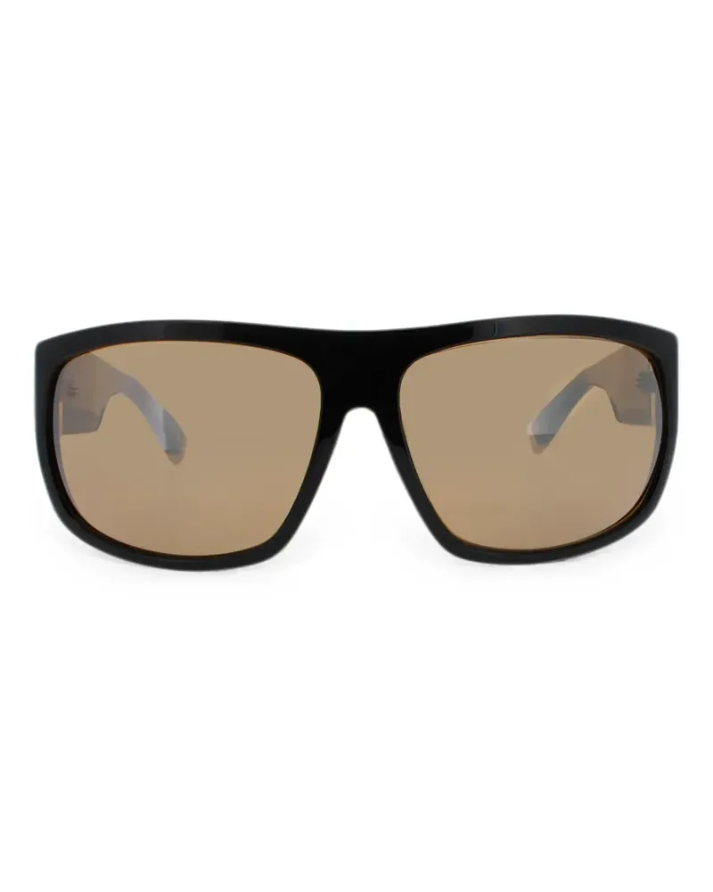 Bugatti Sonnenbrille mit eckigem Gestell - Schwarz Schwarz