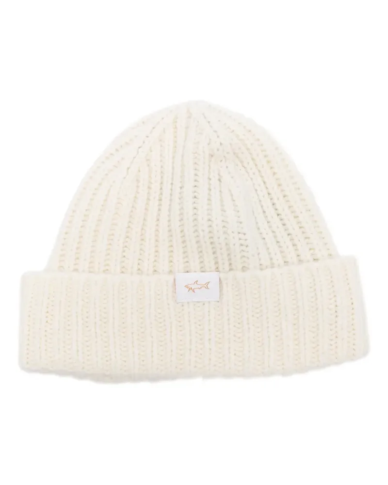 Paul & Shark Gerippte Beanie - Nude Nude