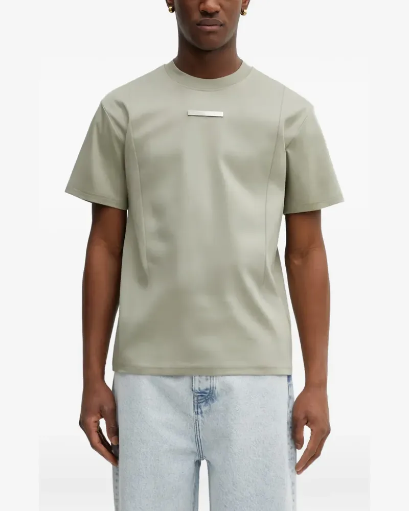 Heliot Emil T-Shirt mit Logo-Schild - Grün Grün