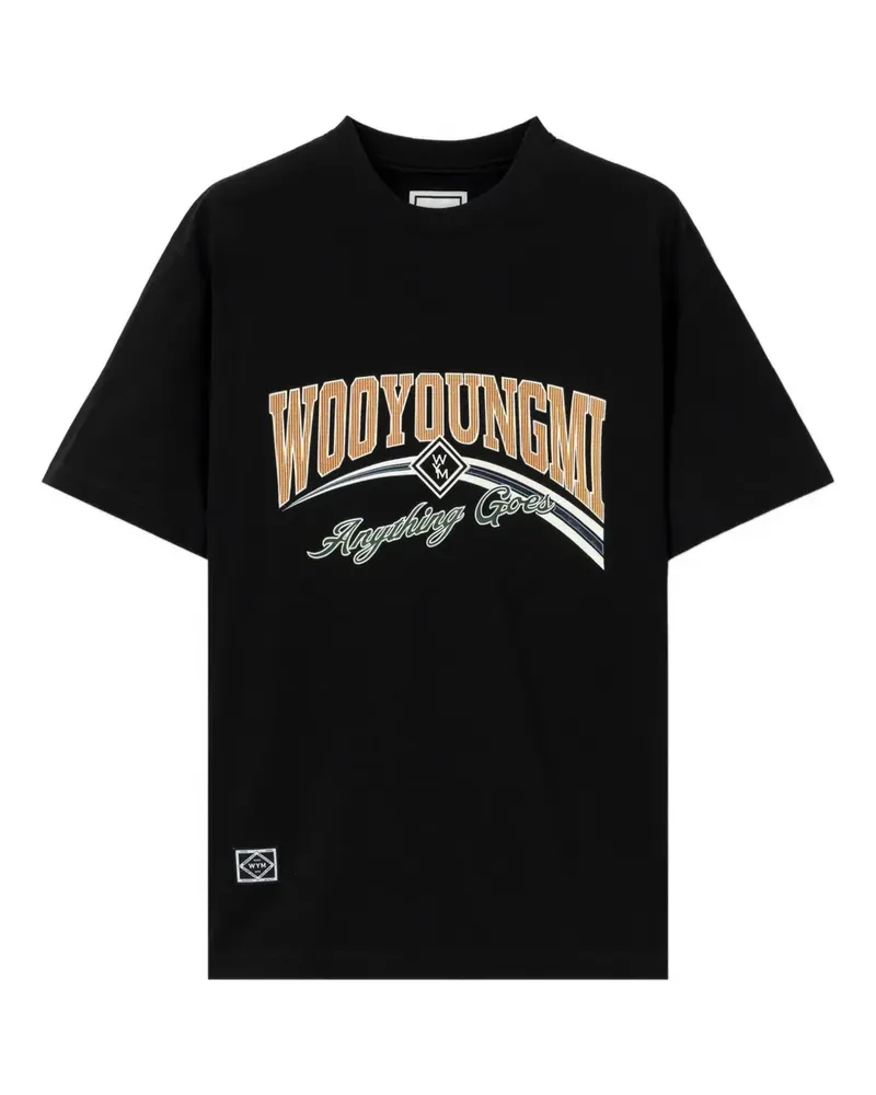 Wooyoungmi T-Shirt mit Logo-Grafik - Schwarz Schwarz