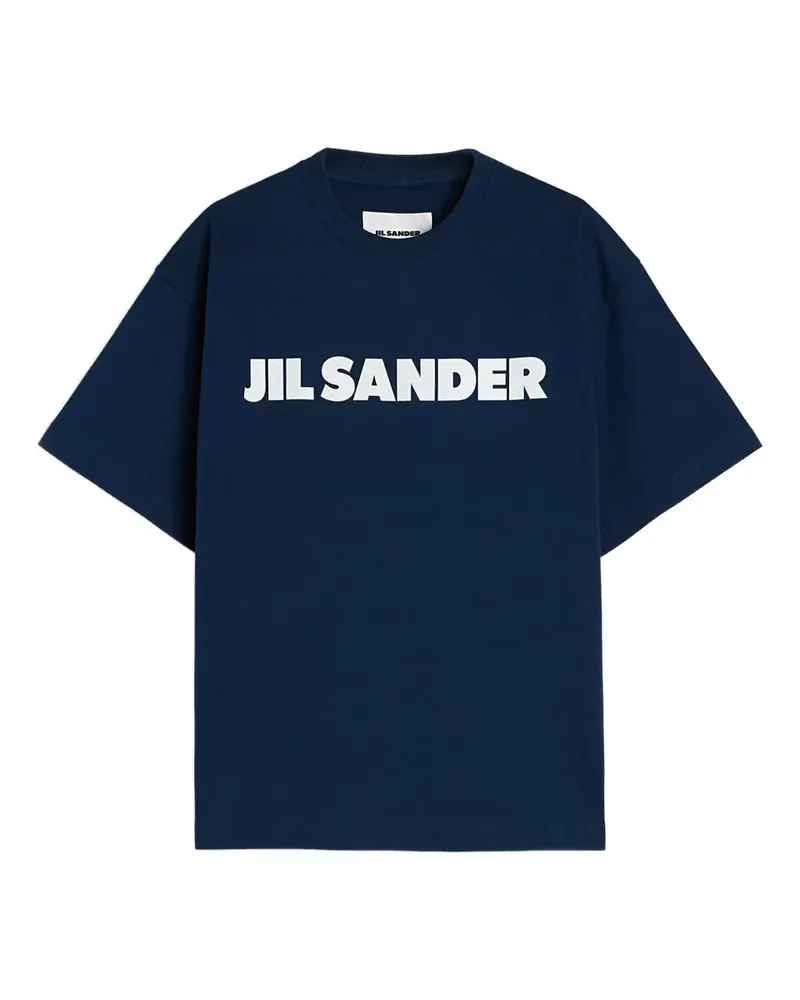 Jil Sander T-Shirt mit Logo-Print - Blau Blau