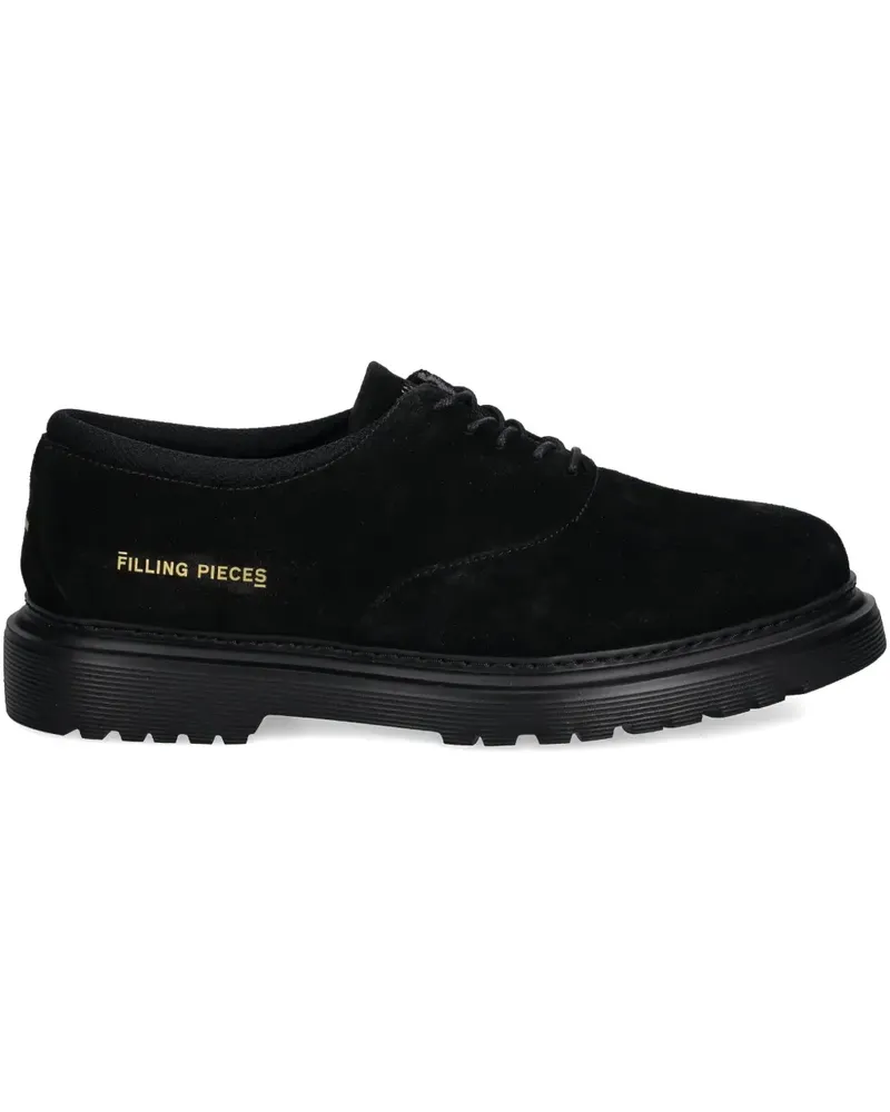 Filling Pieces Schnürschuhe mit Logo-Print - Schwarz Schwarz