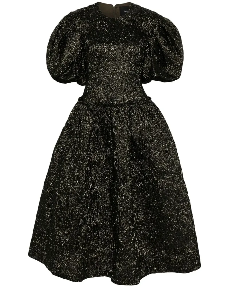 Simone Rocha Corsage-Style-Kleid mit Blütenärmeln Grün