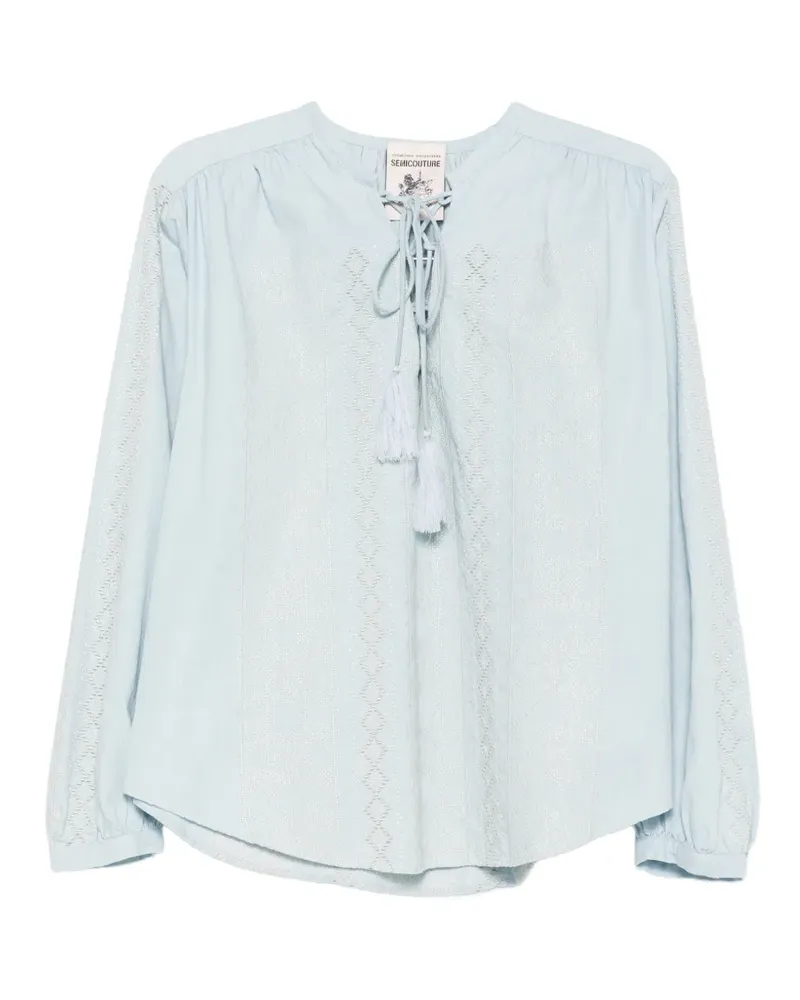 Semicouture Zillah embroidered blouse - Blau Blau