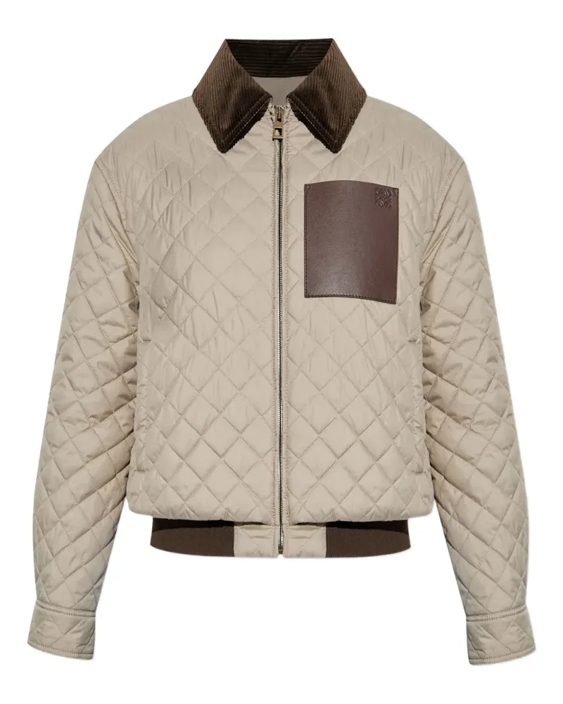 Loewe corduroy-quilted jacket - Nude Nude