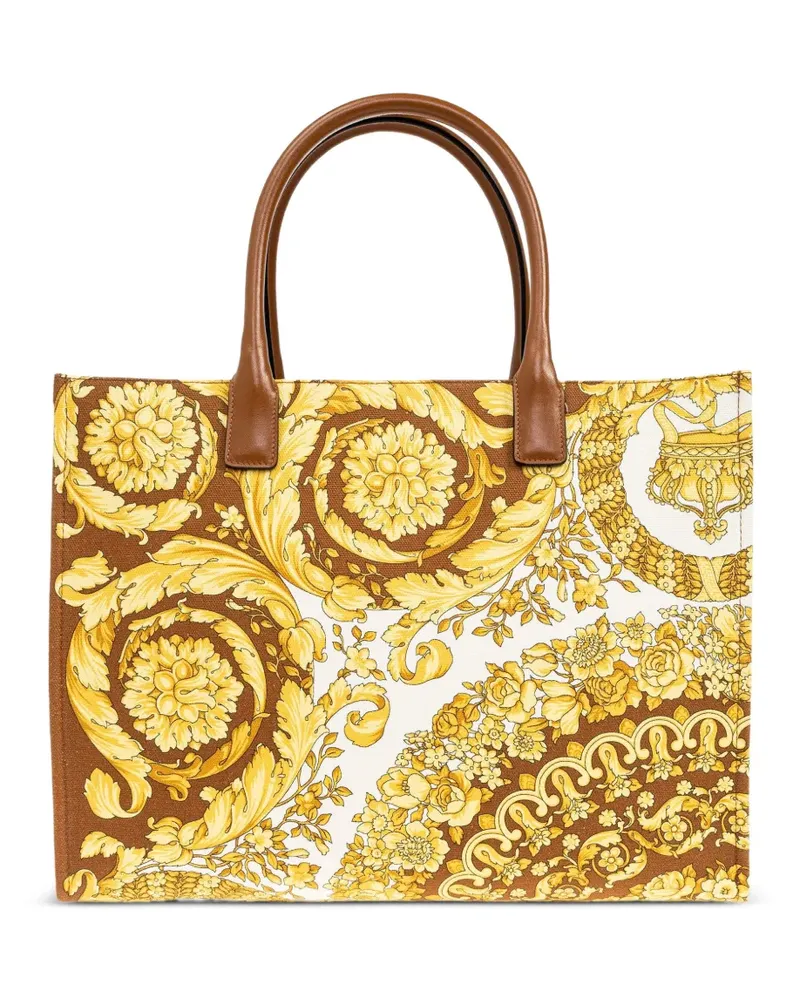 Versace Tote Bag mit Barock-Print - Gelb Gelb