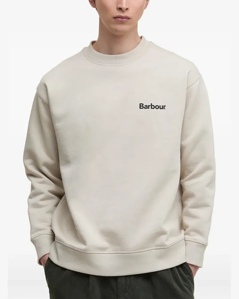 Barbour Sweatshirt mit Logo-Print - Nude Nude