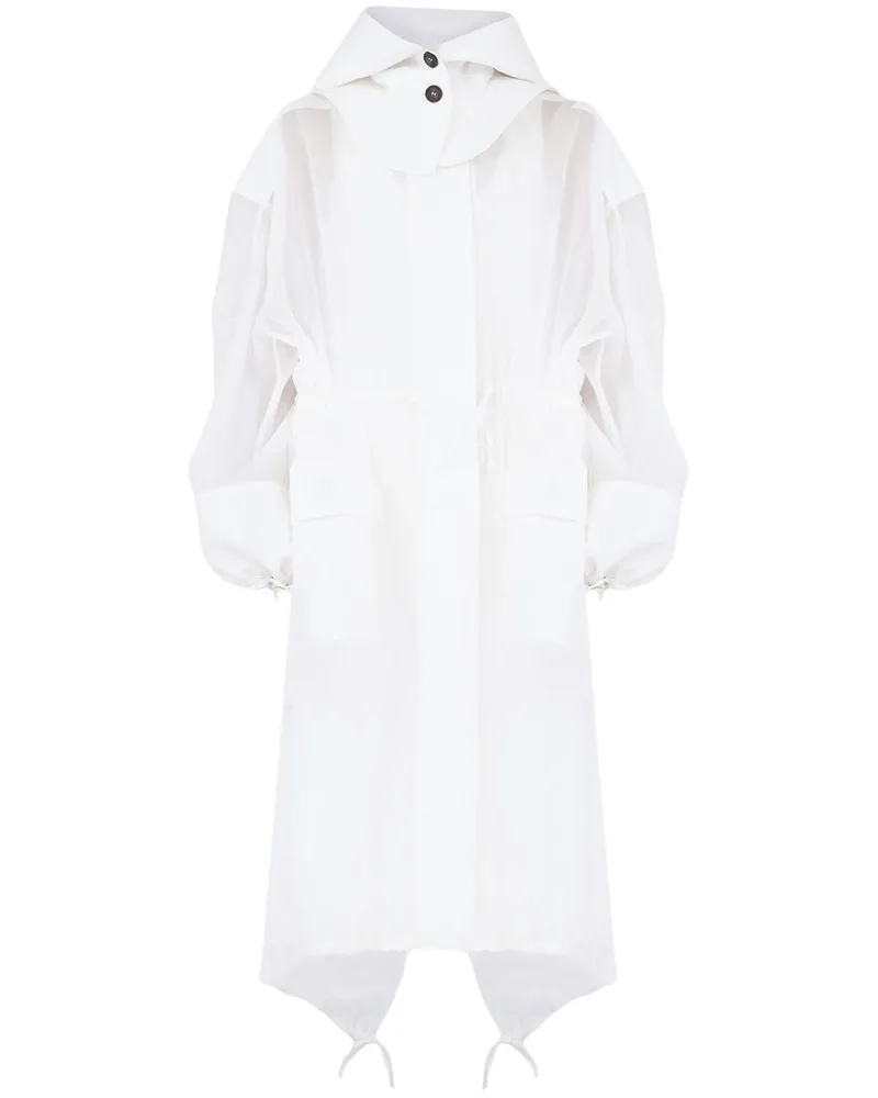 Ferragamo Trenchcoat aus Organza - Weiß Weiß
